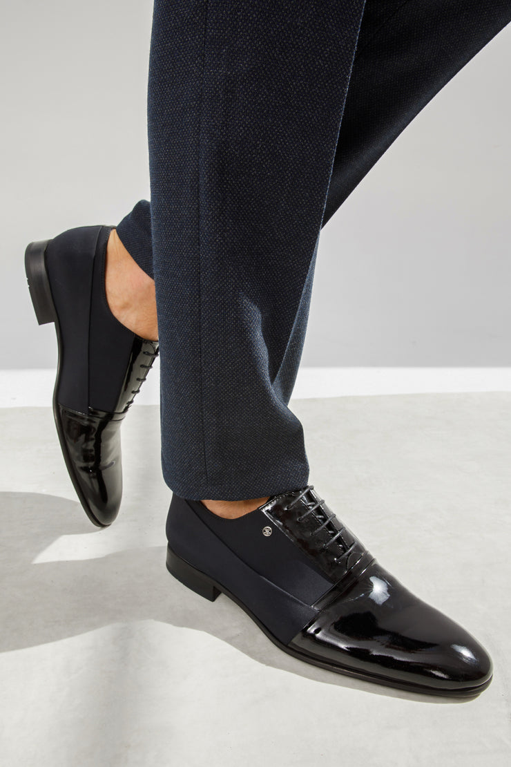 Colombo Black Cap Toe Oxford Shoe