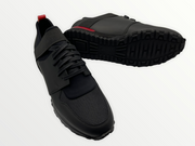 The Reno Black & Red Leather Sneaker