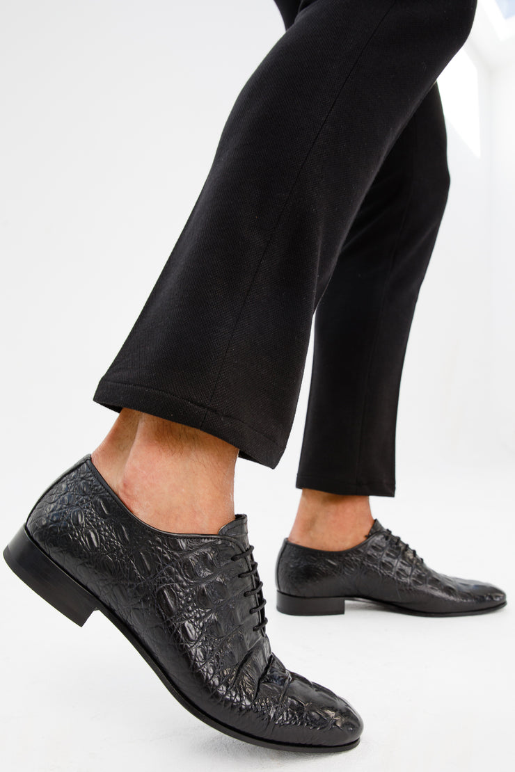 The Randor Black Leather Oxford Shoe