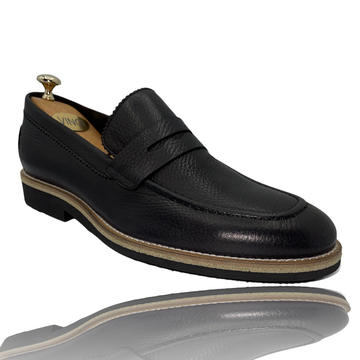 The Monroe Black Leather Penny Loafer Final Sale!