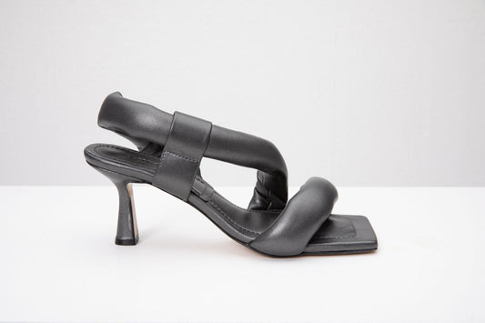 The Lecchi Silver Puffer Leather Sandal Final Sale!