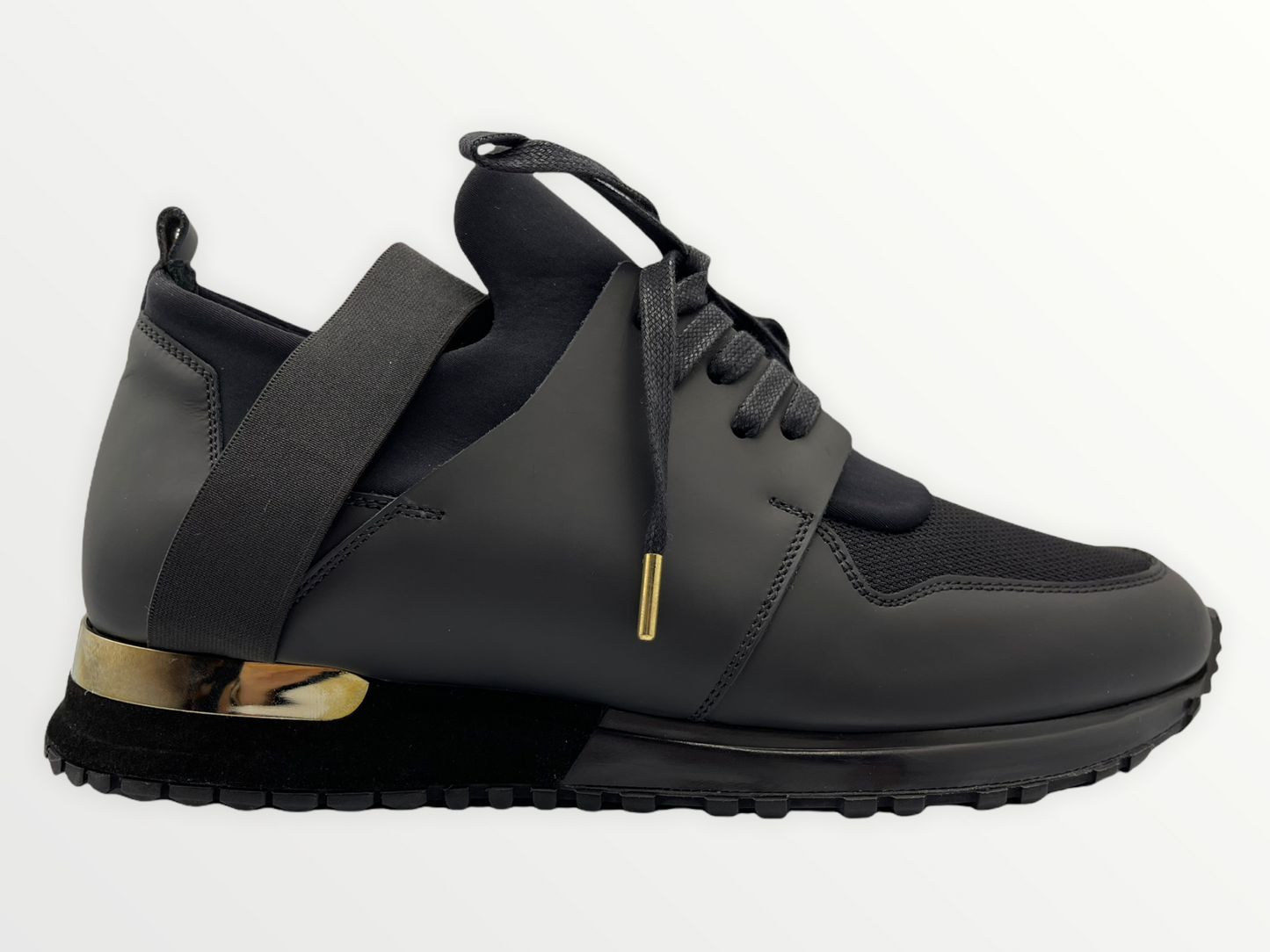 Zapatillas de cuero negras Reno para hombre ¡Venta final!