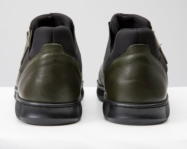 The Mumbai Green Leather Sneaker