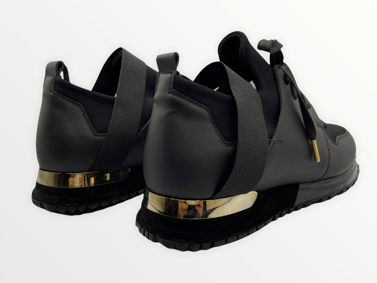 Zapatillas de cuero negras Reno para hombre ¡Venta final!