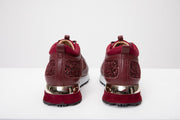 The Sultan Burgundy Glitter Leather Sneaker