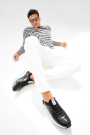 The Sonoma Black Leather Sneaker