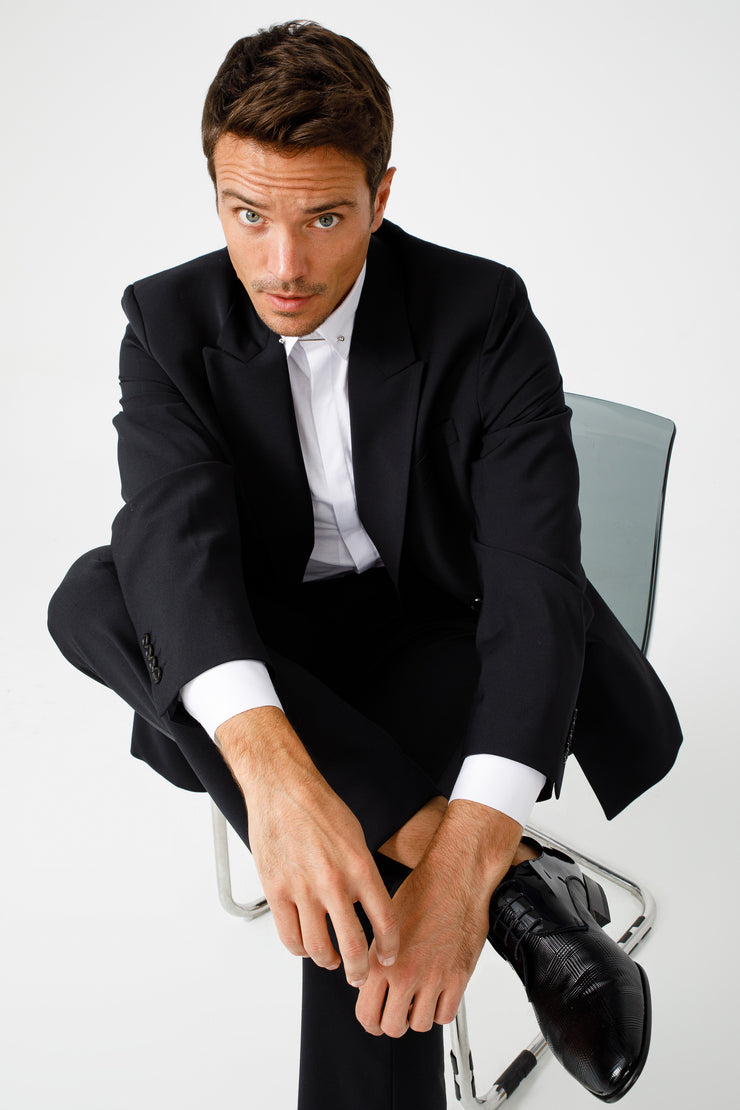 The San Severo Black Patent Leather Derby Shoe