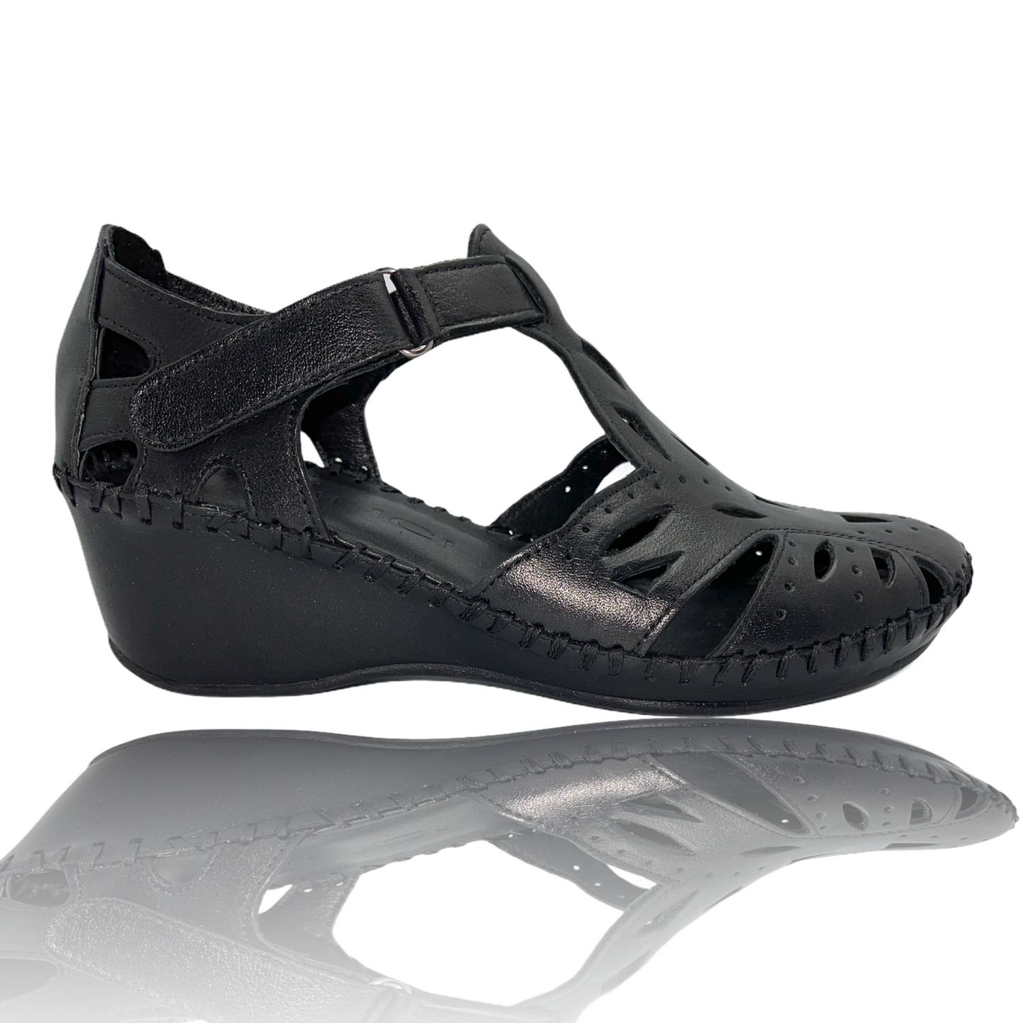 The Tonmawr Black Leather Sandal Final Sale!