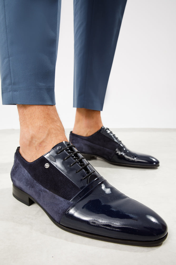 Colombo Navy Blue Cap Toe Oxford Shoe