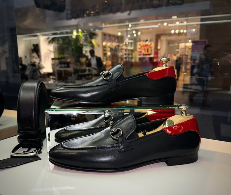 The Maratea Black Leather shoe Bit Loafer