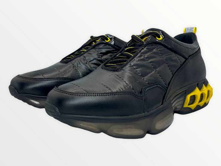 The Hatay Black & Yellow Leather Sneaker