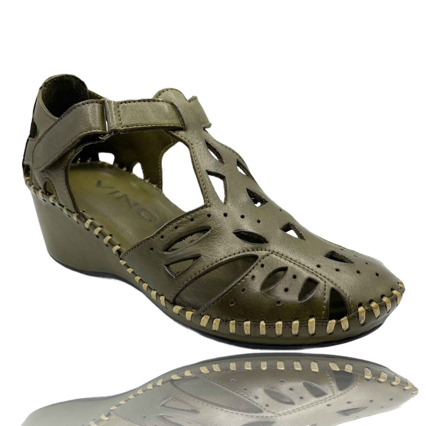The Tonmawr Green Leather Sandal Final Sale!