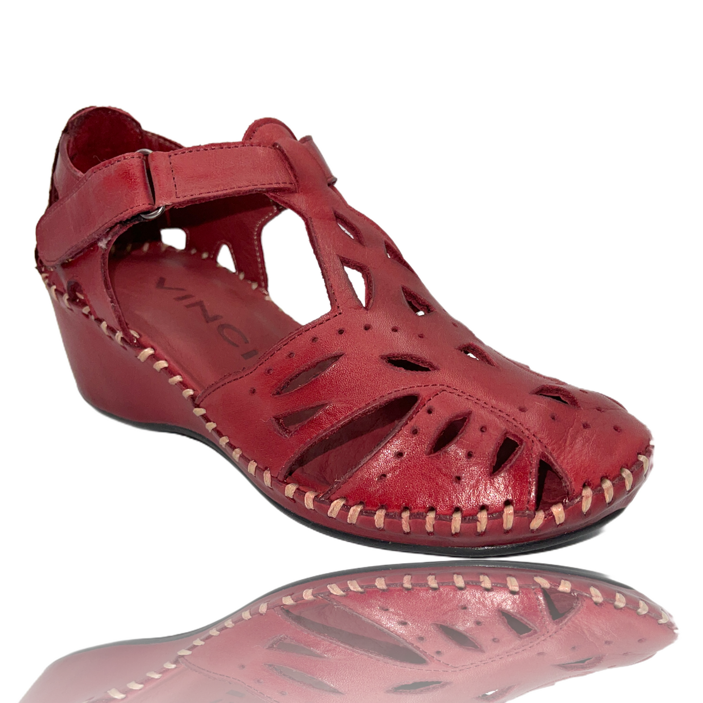 ¡Venta final de sandalias de cuero burdeos Tonmawr!