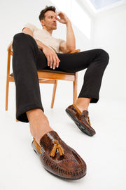 The Cordova Tan Patent Leather Tassel Loafer