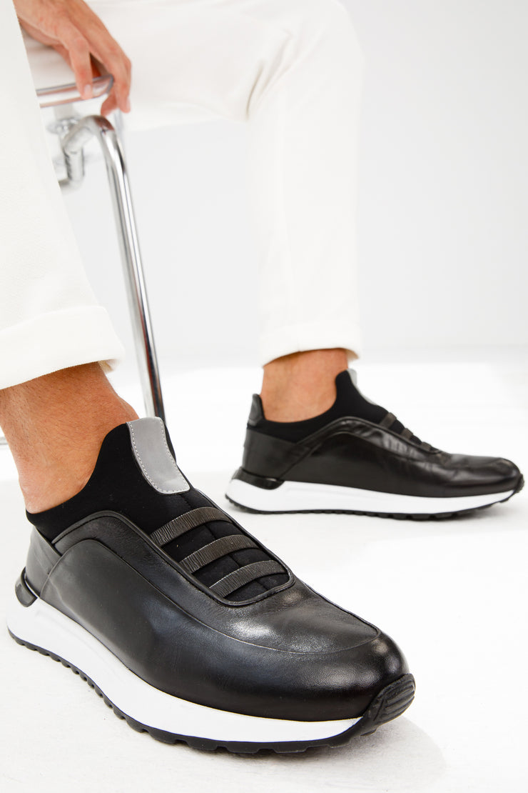 The Sonoma Black Leather Sneaker