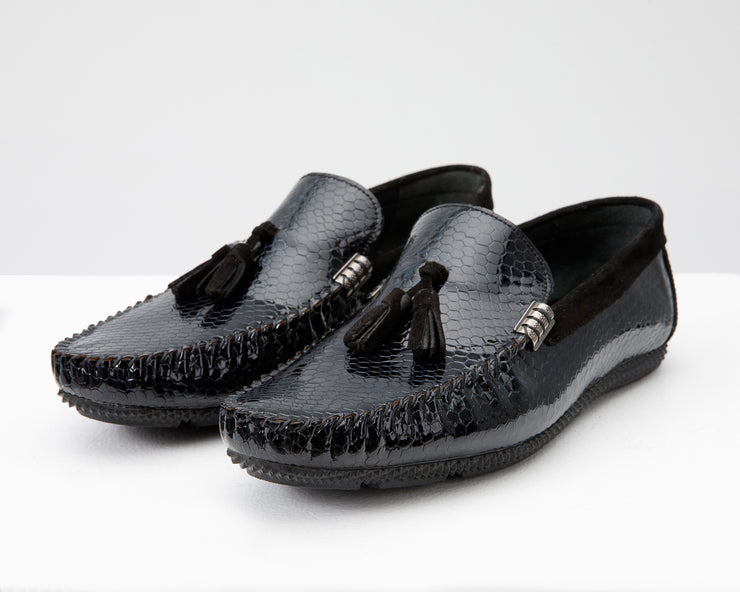 The Cordova Black Patent Leather Tassel Loafer