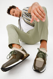 The Reno Green Leather Sneaker