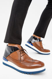 The Kagan Tan Wingtip Chukka Sneaker Boot