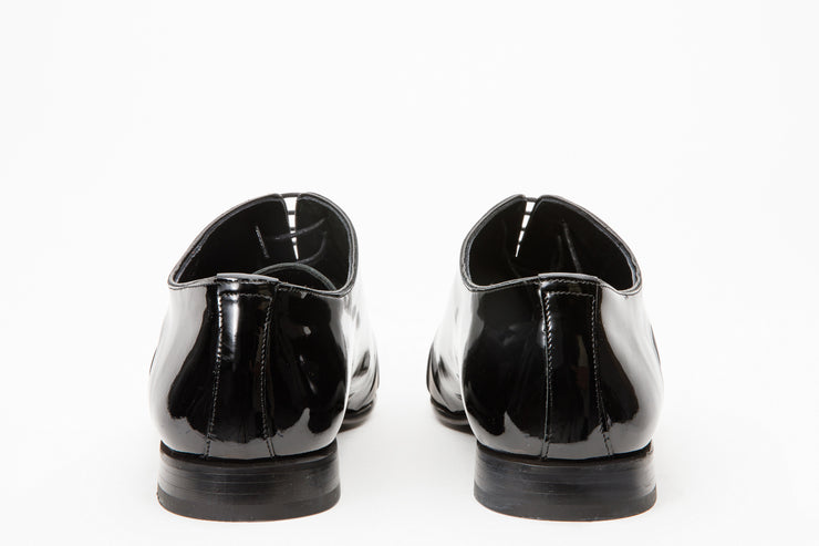 The Paris Black Patent Plain Toe Oxford Shoe