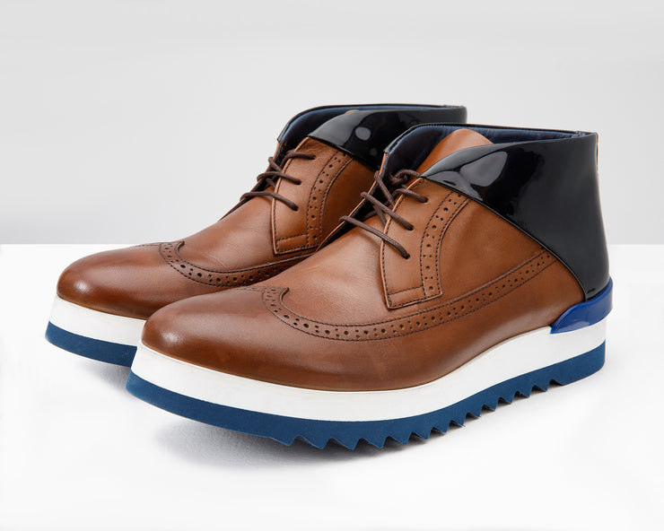 The Kagan Tan Wingtip Chukka Sneaker Boot