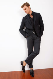The Gardi Black Leather Derby Shoe