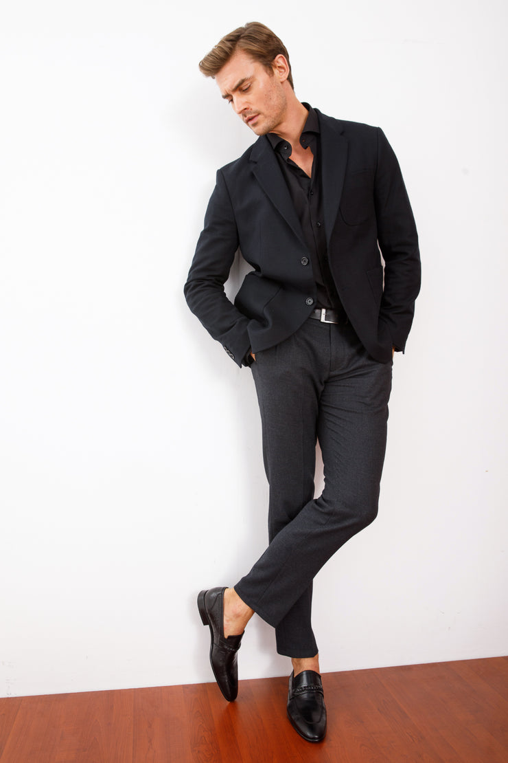 The Gardi Black Leather Derby Shoe