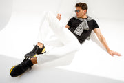 The Magura Black & Yellow Leather Sneaker