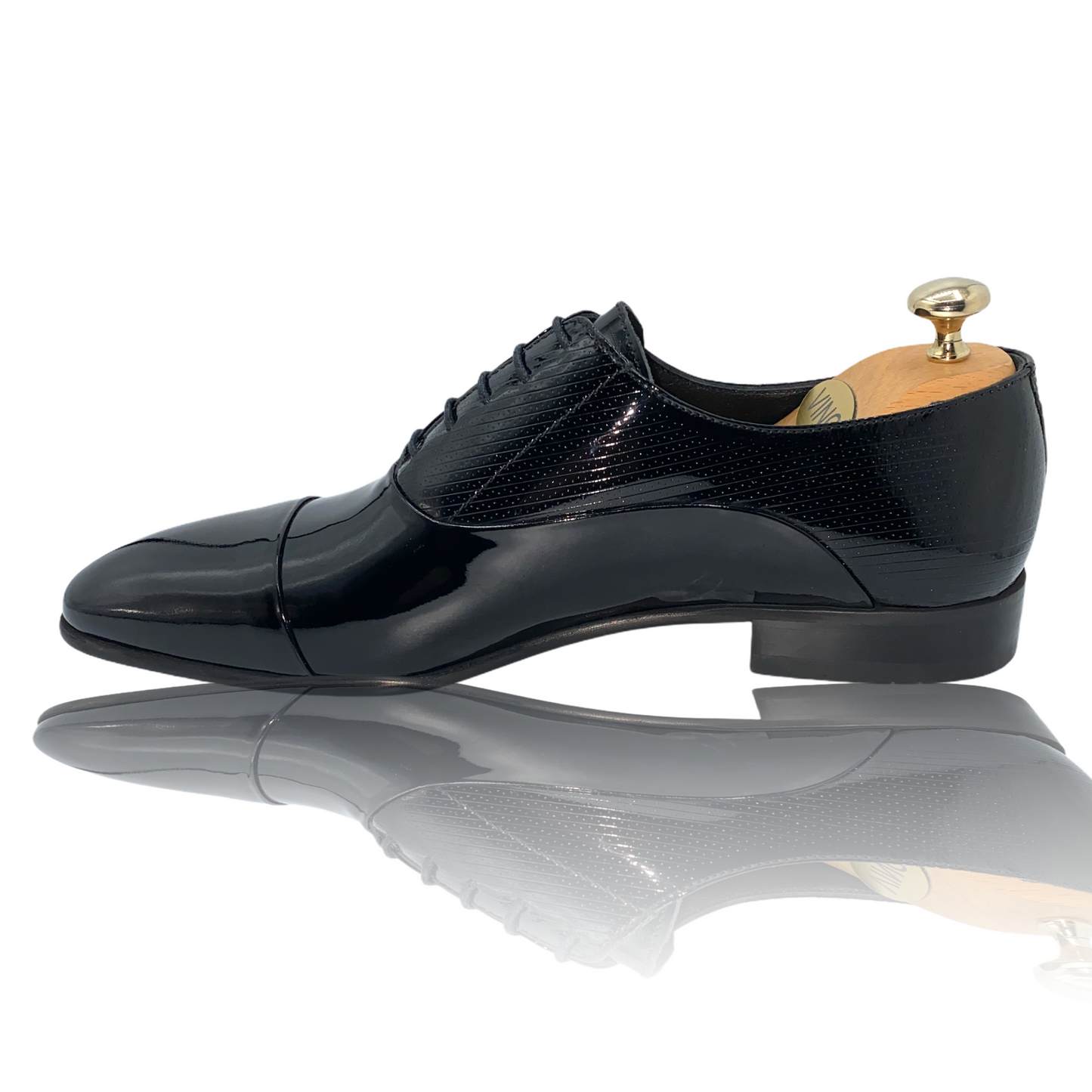 The Lima Black Patent Leather Cap Toe Oxford Shoe Final Sale!