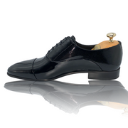 The Lima Black Patent Leather Cap Toe Oxford Shoe
