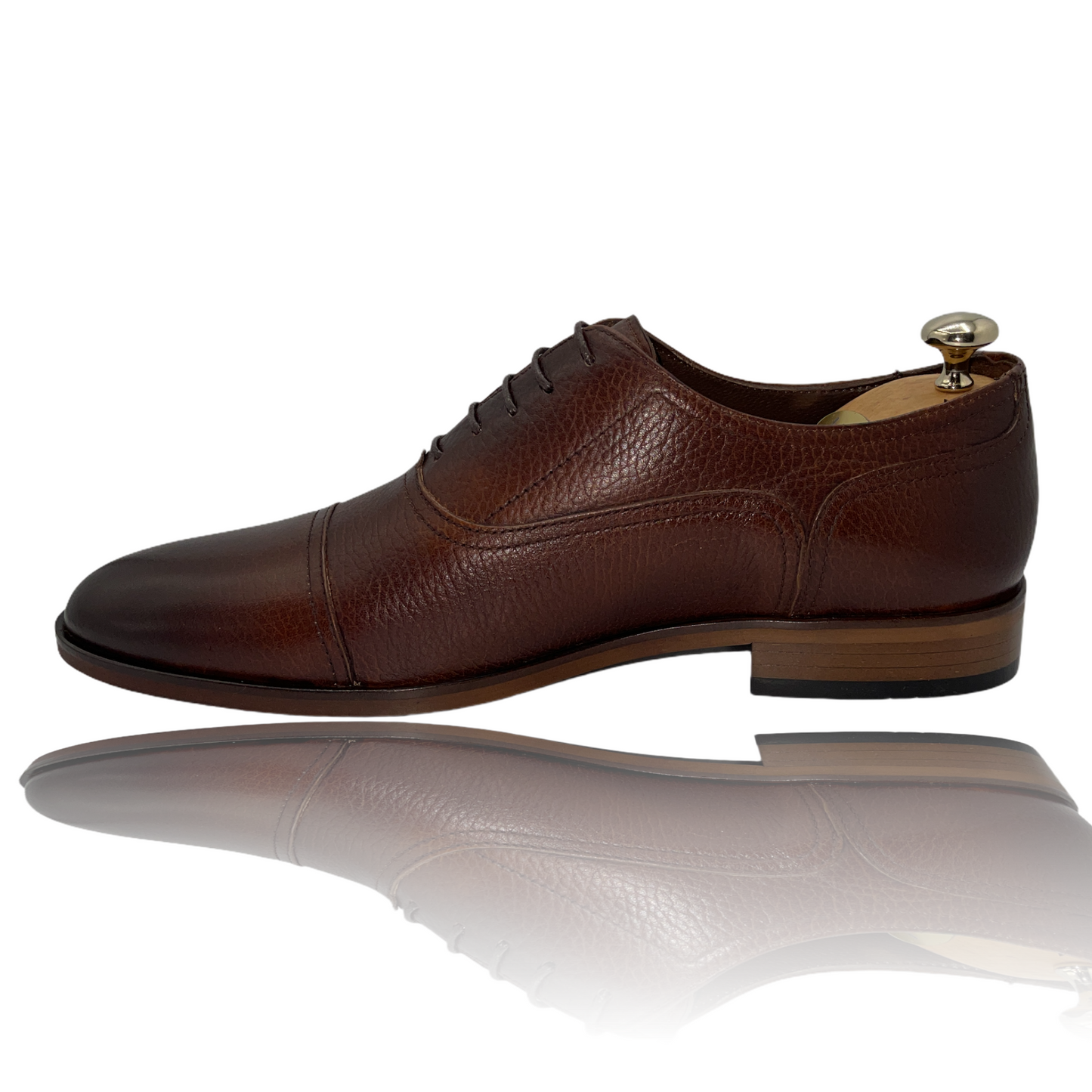 The Largo Brown Leather Cap Toe Oxford Shoe Final Sale!
