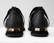 The Reno Black Leather Sneaker