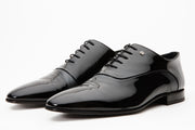 The Paris Black Patent Plain Toe Oxford Shoe
