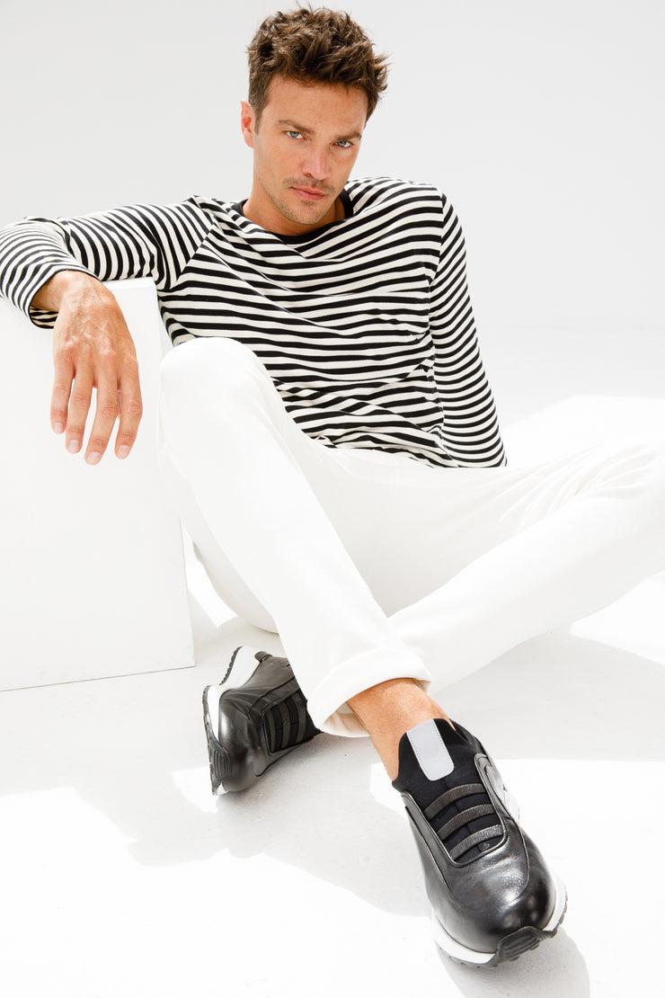 The Sonoma Black Leather Sneaker