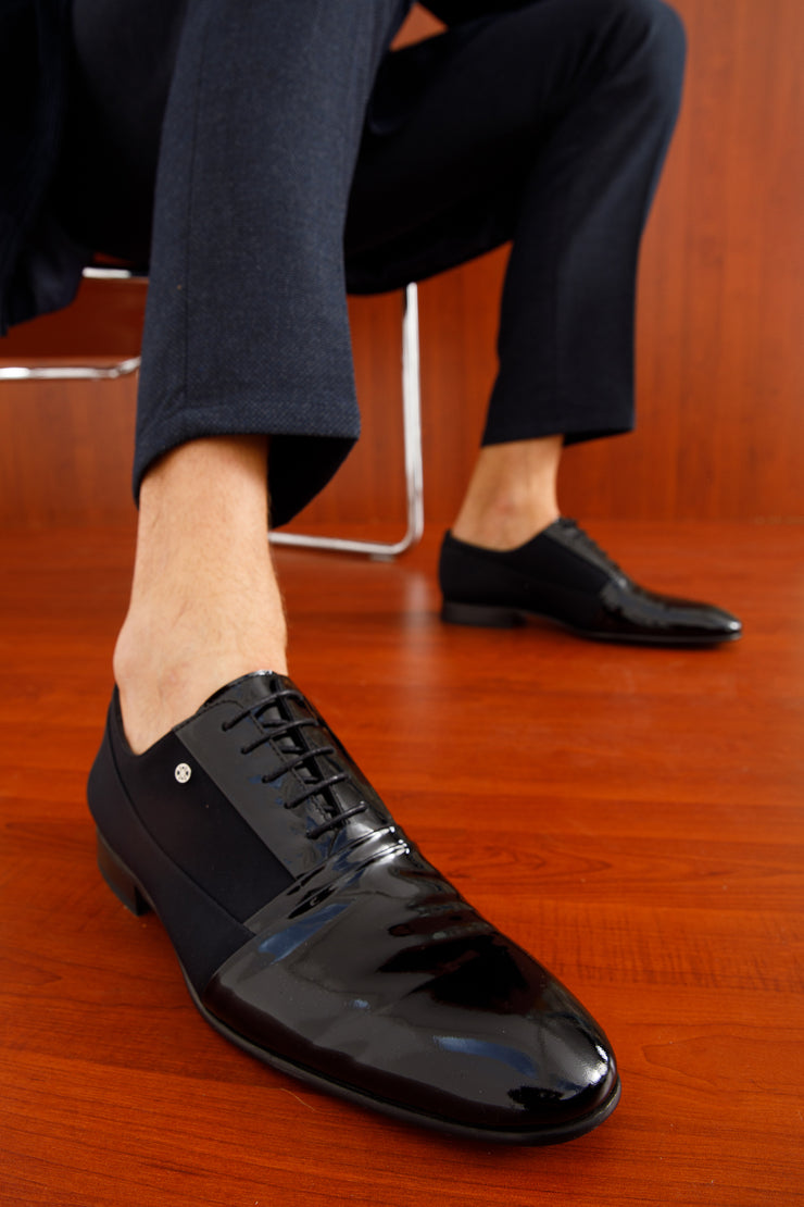 Colombo Black Cap Toe Oxford Shoe