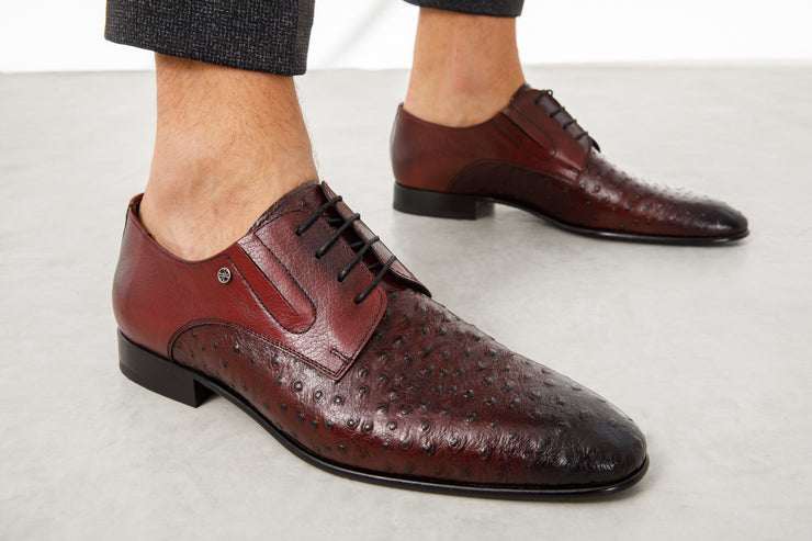 The Porto Alegre Burgundy Leather Derby Shoe