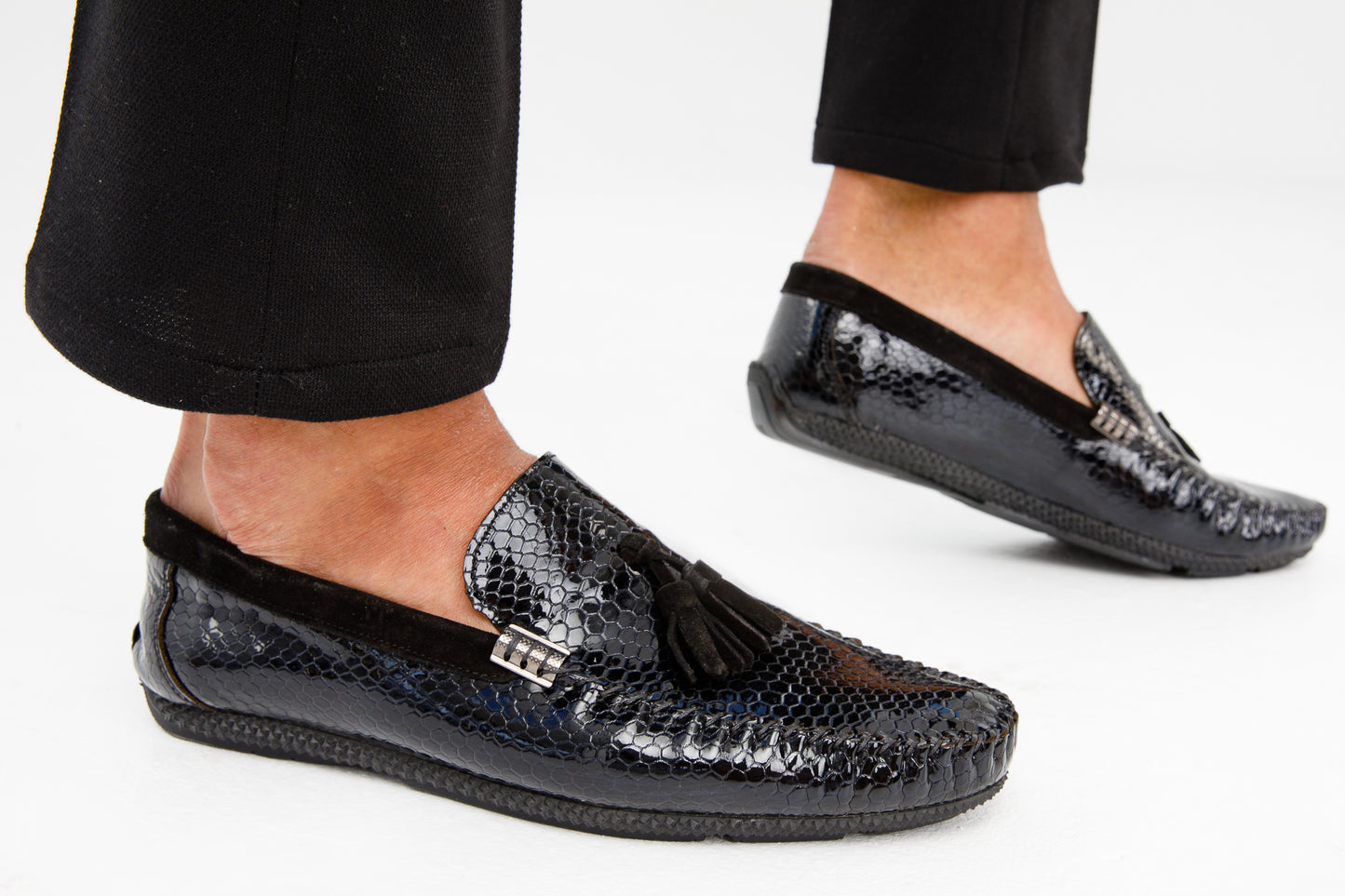 The Cordova Black Patent Leather Tassel Loafer Men Shoe