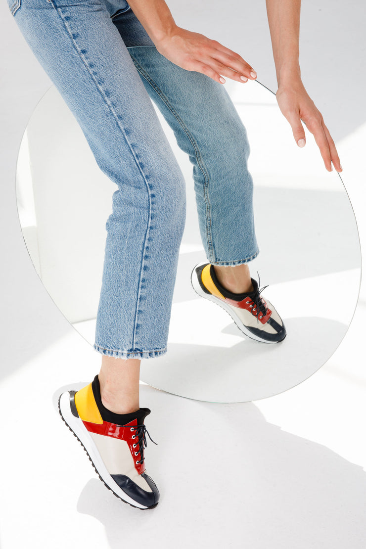 The Crapo Multicolor Leather Sneaker
