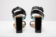 The Pericos Multicolor Metallic Effect Leather Sandal