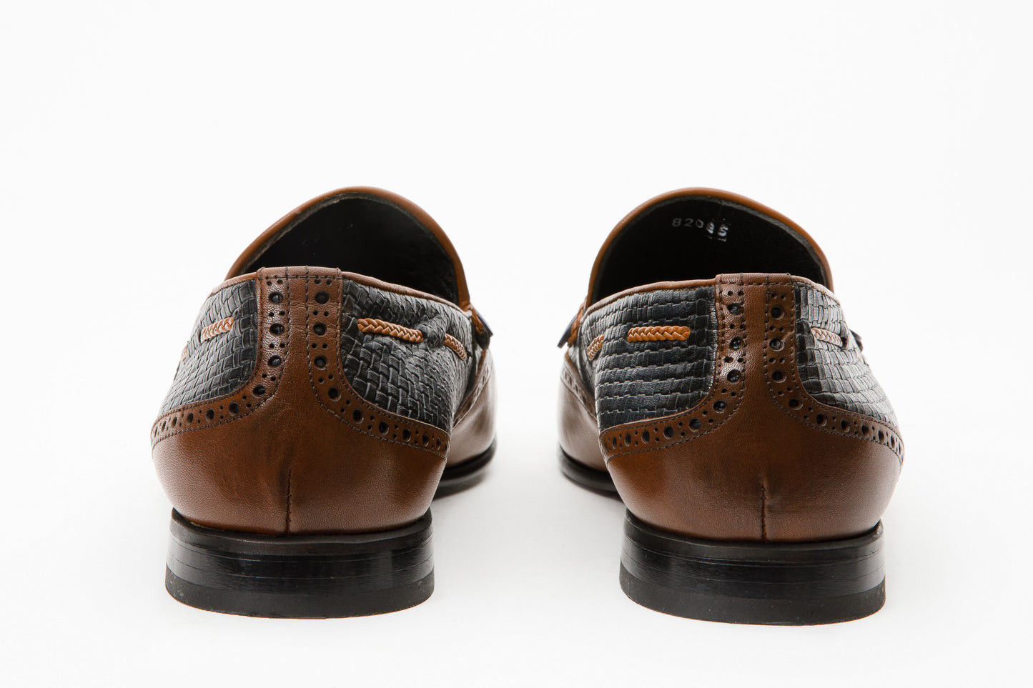The Istanbul Tan & Navy Blue Leather Tassel Loafer Men Shoe